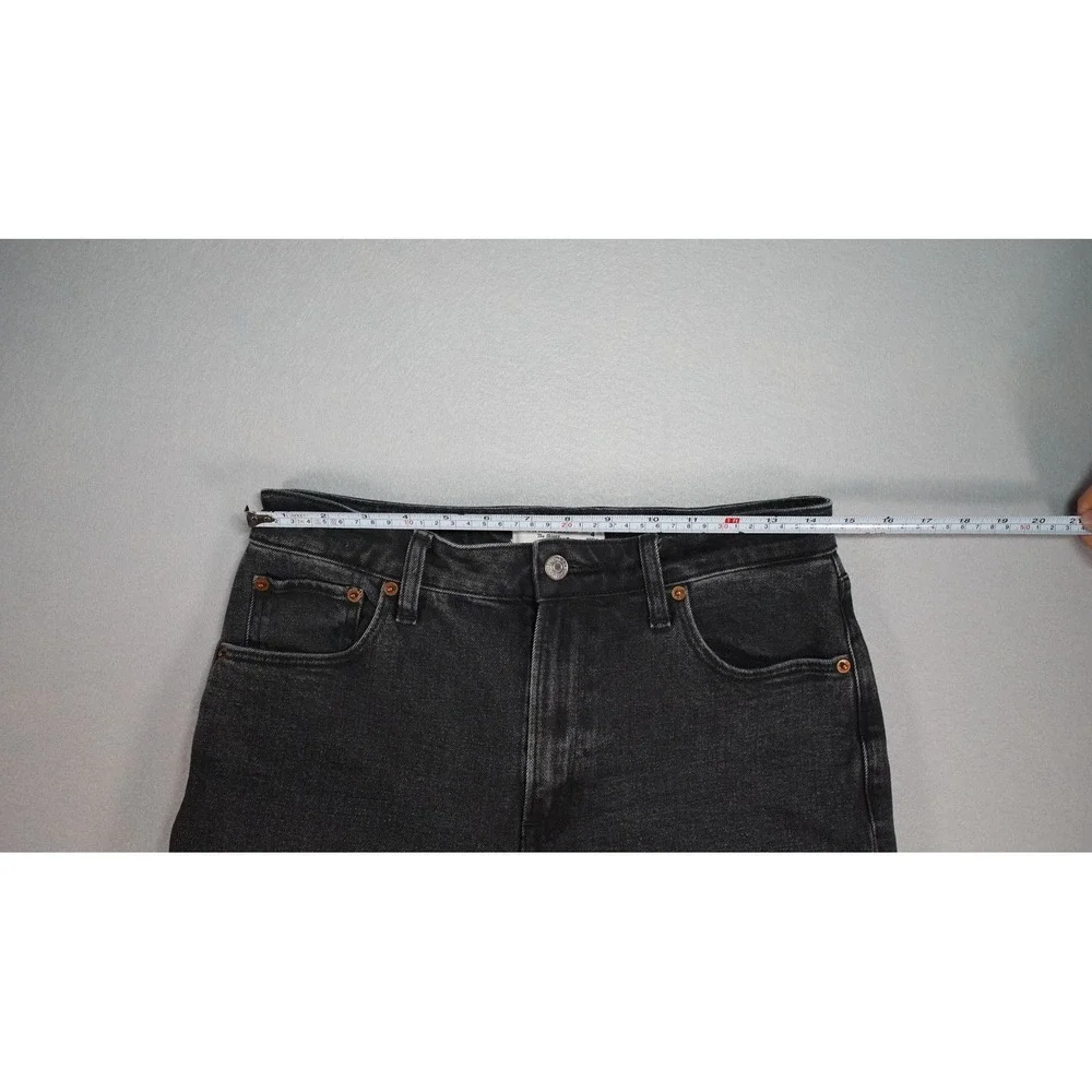 Abercrombie &‎ Fitch The 90s Straight High Rise Jeans Womens 27 Black Wash Denim